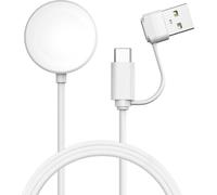 imoshion Câble de recharge pour l'Apple Watch USB-C et USB-A - 2 mètres - Blanc