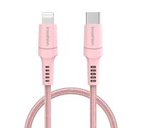 imoshion ?Câble Lightning vers USB-C - Non MFi - Textile tressé - 1 mètre - Rose