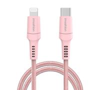 imoshion ?Câble Lightning vers USB-C - Non MFi - Textile tressé - 2 mètre - Rose