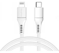imoshion Câble Lightning vers USB-C - Non-MFi - Textile tressé - 2 mètres - Blanc