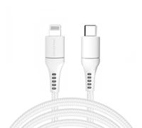 Câble Lightning vers USB-C Non MFi Textile tressé 3 mètre Blanc