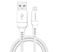 imoshion ?Câble Lightning vers USB - Non MFi - Textile tressé - 1 mètre - Blanc