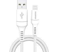 imoshion Câble Lightning vers USB - Non-MFi - Textile tressé - 2 mètres - Blanc