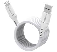 imoshion Câble tressé magnétique - USB-A vers Lightning - 1 mètre - Blanc