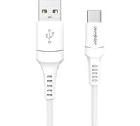 imoshion Câble tressé USB-C vers USB-A - 0,25 mètre - Wit