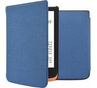 imoshion Canvas Sleepcover Bookcase pour le Pocketbook Touch Lux 5 / HD 3 / Basic Lux 4 / Vivlio Lux 5 - Bleu foncé