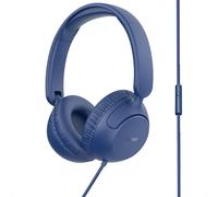 imoshion Casque d'écoute pour enfants avec fil - Câble AUX - Limiteur de décibels - Bleu denim