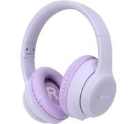 imoshion Casque d'écoute sans fil pour enfants Lumière LED - Limiteur de décibels - Avec câble AUX - Lavande Lilas