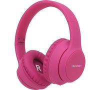 imoshion Casque d'écoute sans fil pour enfants Lumière LED - Limiteur de décibels - Avec câble AUX - Rose vif