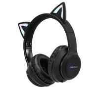 imoshion Wireless Kids Headphones LED Light Cat Ear - Avec câble AUX - Noir