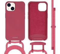 imoshion Colour Backcover avec cordon détachable pour iPhone 14 - Rouge framboise