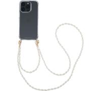 imoshion Coque arrière avec cordon + brassard - Perles pour Apple iPhone 16 Pro - Transparent