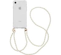 imoshion Coque arrière avec cordon + brassard - Perles pour Apple iPhone SE (2022 / 2020) / 8 / 7 - Transparent