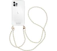 imoshion Coque arrière avec cordon + brassard - Perles pour iPhone 12 (Pro) - Transparent