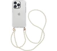 imoshion Coque arrière avec cordon + brassard - Perles pour iPhone 15 Pro - Transparent