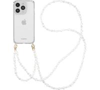 imoshion Coque arrière avec cordon + brassard pour iPhone 14 Pro Max - Pearls Hearts