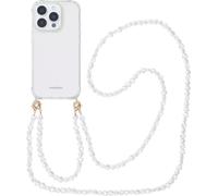 imoshion Coque arrière avec cordon + brassard pour l'Apple iPhone 16 Pro - Pearls Hearts