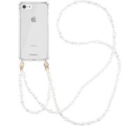 imoshion Coque arrière avec cordon + brassard pour l'Apple iPhone SE (2022 / 2020) / 8 / 7 - Pearls Hearts