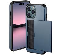 imoshion Coque arrière avec porte-cartes pour Apple iPhone 14 Pro - Bleu foncé