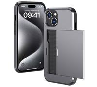 imoshion Coque arrière avec porte-cartes pour Apple iPhone 15 - Gris