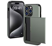 imoshion Coque arrière avec porte-cartes pour Apple iPhone 15 Pro - Vert foncé