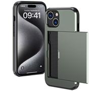 imoshion Coque arrière avec porte-cartes pour Apple iPhone 15 - Vert foncé