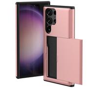 imoshion Coque arrière avec porte-cartes pour Samsung Galaxy S23 Ultra - Rose Doré