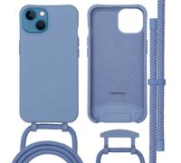 imoshion Coque arrière Color avec cordon amovible et MagSafe pour Apple iPhone 13 - Ash Blue