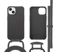 imoshion Coque arrière Color avec cordon amovible et MagSafe pour Apple iPhone 14 - Black Coffee