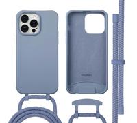 imoshion Coque arrière Color avec cordon amovible et MagSafe pour Apple iPhone 14 Pro Max - Ash Blue