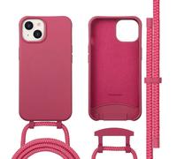 imoshion Coque arrière Color avec cordon amovible et MagSafe pour Apple iPhone 14 - Raspberry