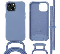 imoshion Coque arrière Color avec cordon amovible et MagSafe pour Apple iPhone 15 - Ash Blue