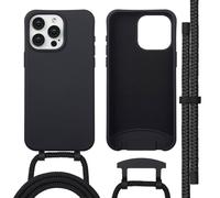 imoshion Coque arrière Color avec cordon amovible et MagSafe pour Apple iPhone 15 Pro Max - Noir