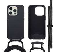 imoshion Coque arrière Color avec cordon amovible et MagSafe pour Apple iPhone 15 Pro - Noir