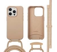 imoshion Coque arrière Color avec cordon amovible et MagSafe pour Apple iPhone 15 Pro - Nude