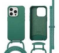 imoshion Coque arrière Color avec cordon amovible et MagSafe pour Apple iPhone 15 Pro - Vert foncé