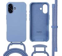 imoshion Coque arrière Color avec cordon amovible et MagSafe pour Apple iPhone 16 - Ash Blue