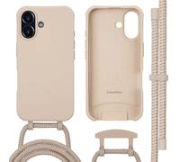 imoshion Coque arrière Color avec cordon amovible et MagSafe pour Apple iPhone 16 - Nude