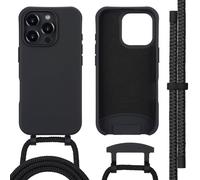imoshion Coque arrière Color avec cordon amovible et MagSafe pour Apple iPhone 16 Pro - Noir