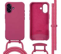 imoshion imoshion Coque de couleur avec cordon amovible MagSafe iPhone 16 Raspberry Rouge