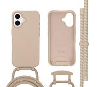 imoshion Coque arrière Color avec cordon amovible et MagSafe pour Apple iPhone 17 - Nude