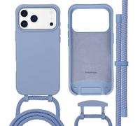 imoshion Coque arrière Color avec cordon amovible et MagSafe pour Apple iPhone 17 Pro Max - Ash Blue