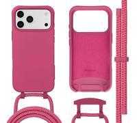 imoshion Coque arrière Color avec cordon amovible et MagSafe pour Apple iPhone 17 Pro Max - Raspberry