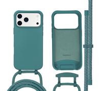 imoshion Coque arrière Color avec cordon amovible et MagSafe pour Apple iPhone 17 Pro - Vert foncé