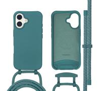 imoshion Coque arrière Color avec cordon amovible et MagSafe pour Apple iPhone 17 - Vert foncé