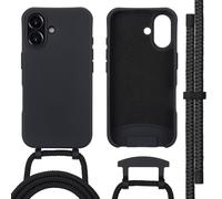imoshion Coque arrière Color avec cordon amovible et MagSafe pour iPhone 16 - Noir