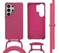 imoshion Coque arrière Color avec cordon amovible et MagSafe pour Samsung Galaxy S26 Ultra - Raspberry