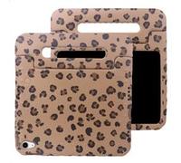 imoshion Coque arrière Kidsproof Design avec poignée pour iPad 11 (2025) 11 pouces A16 / iPad 10 (2022) 10.9 pouces - Motif panthère Beige