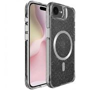 imoshion Coque arrière transparente Pailletée avec MagSafe pour Apple iPhone 16e - Argent