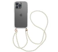 imoshion Coque avec dragonne + ?bracelet - Perles Apple iPhone 15 Pro Max - Transparent